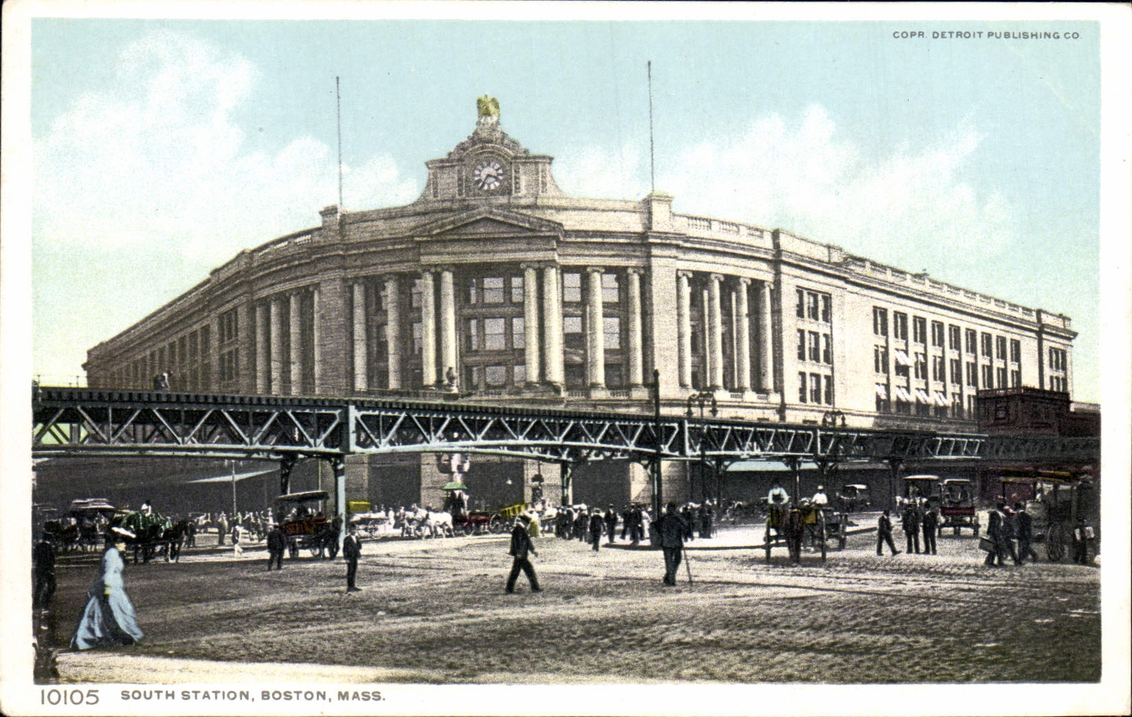 VINTAGE POSTCARD South Station Boston Farmhouse