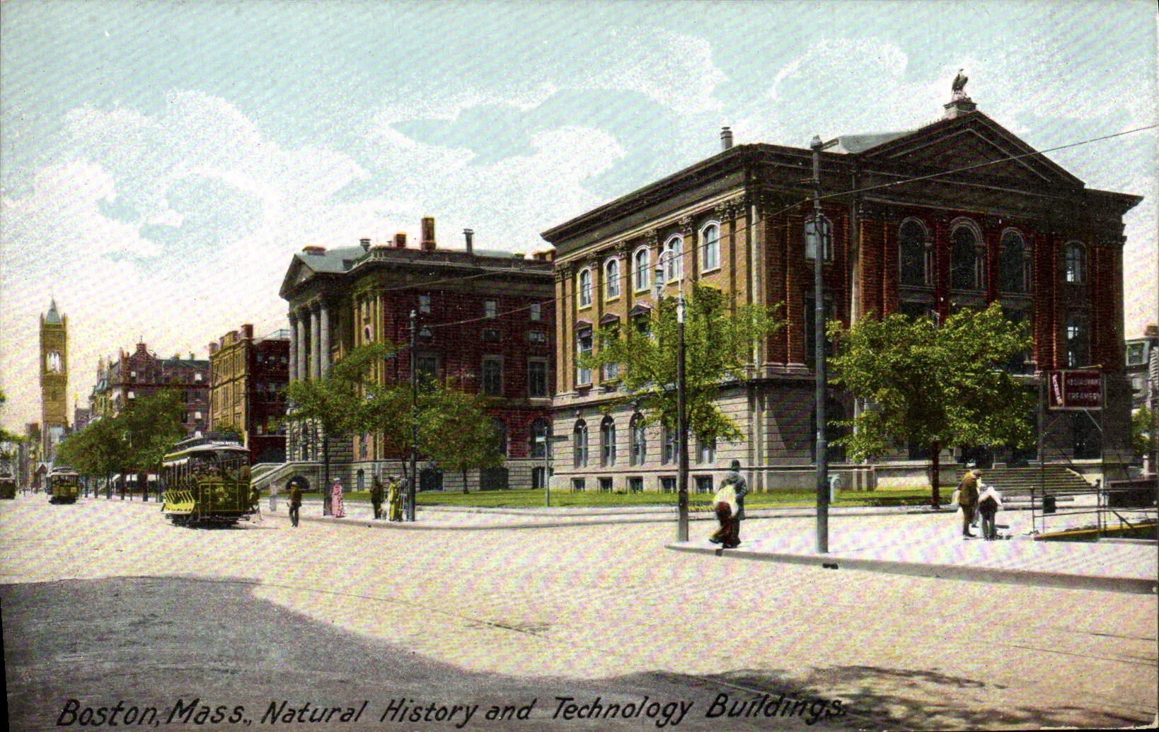 VINTAGE POSTCARD Boston Farmhouse Natural History And Technology Buildings