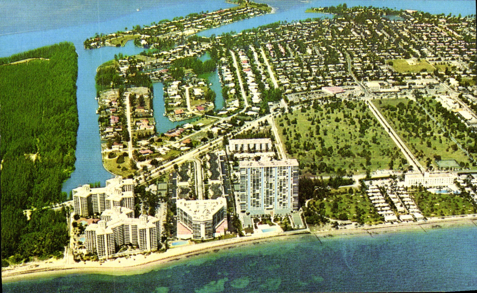 CPM Aerial View Of Ket Biscayne From The Atlantic Ocean Florida