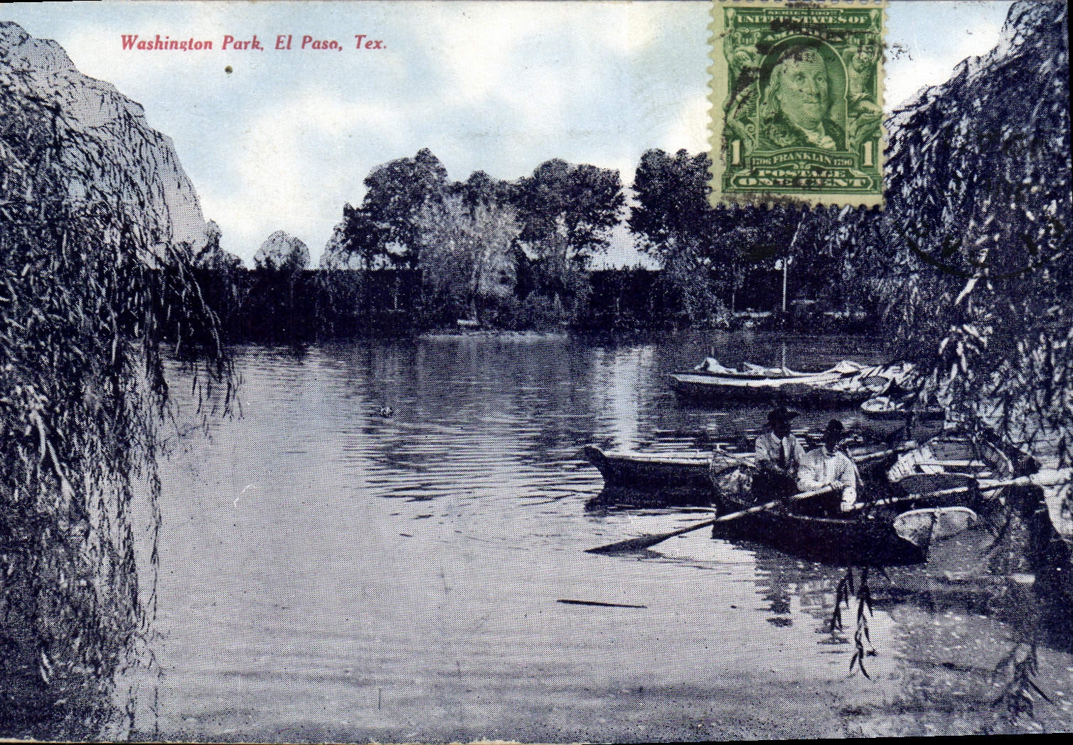 VINTAGE POSTCARD Washington Park El Paso Tex