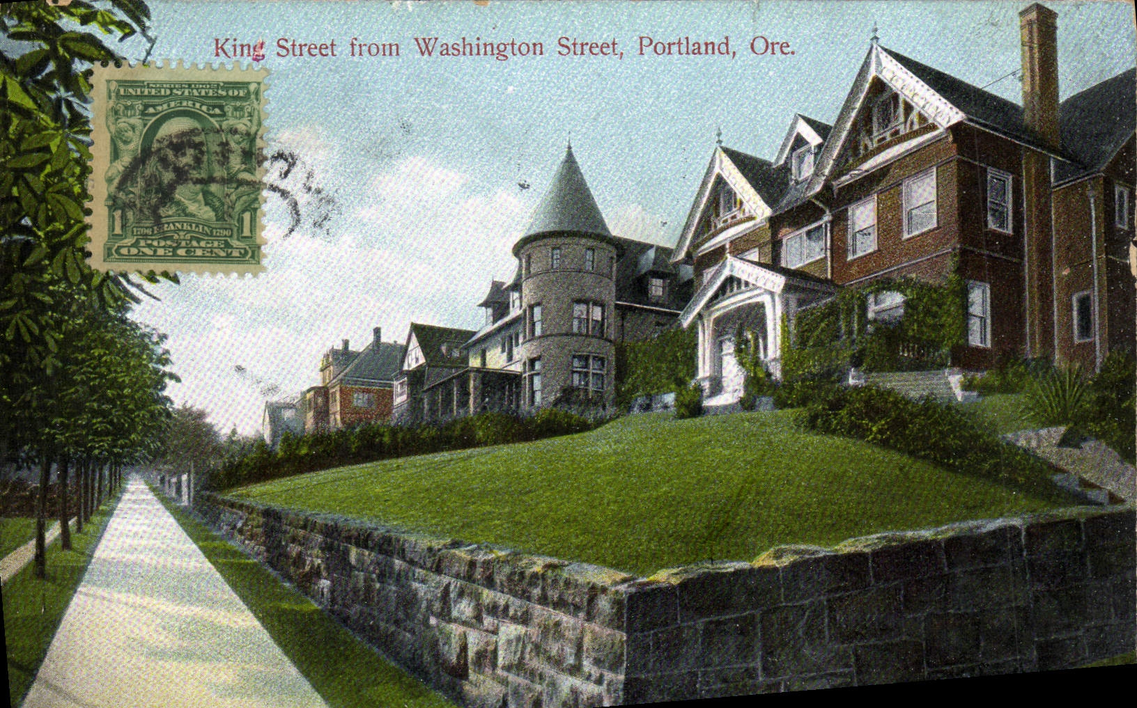 Cemento de Portland del mineral de la calle de rey Street From Washington de la POSTAL de la VENDIMIA