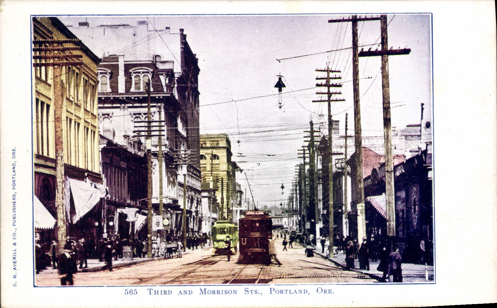 Tranvía del mineral del cemento del tercero y de Morrison Sts Portland de la POSTAL de la VENDIMIA