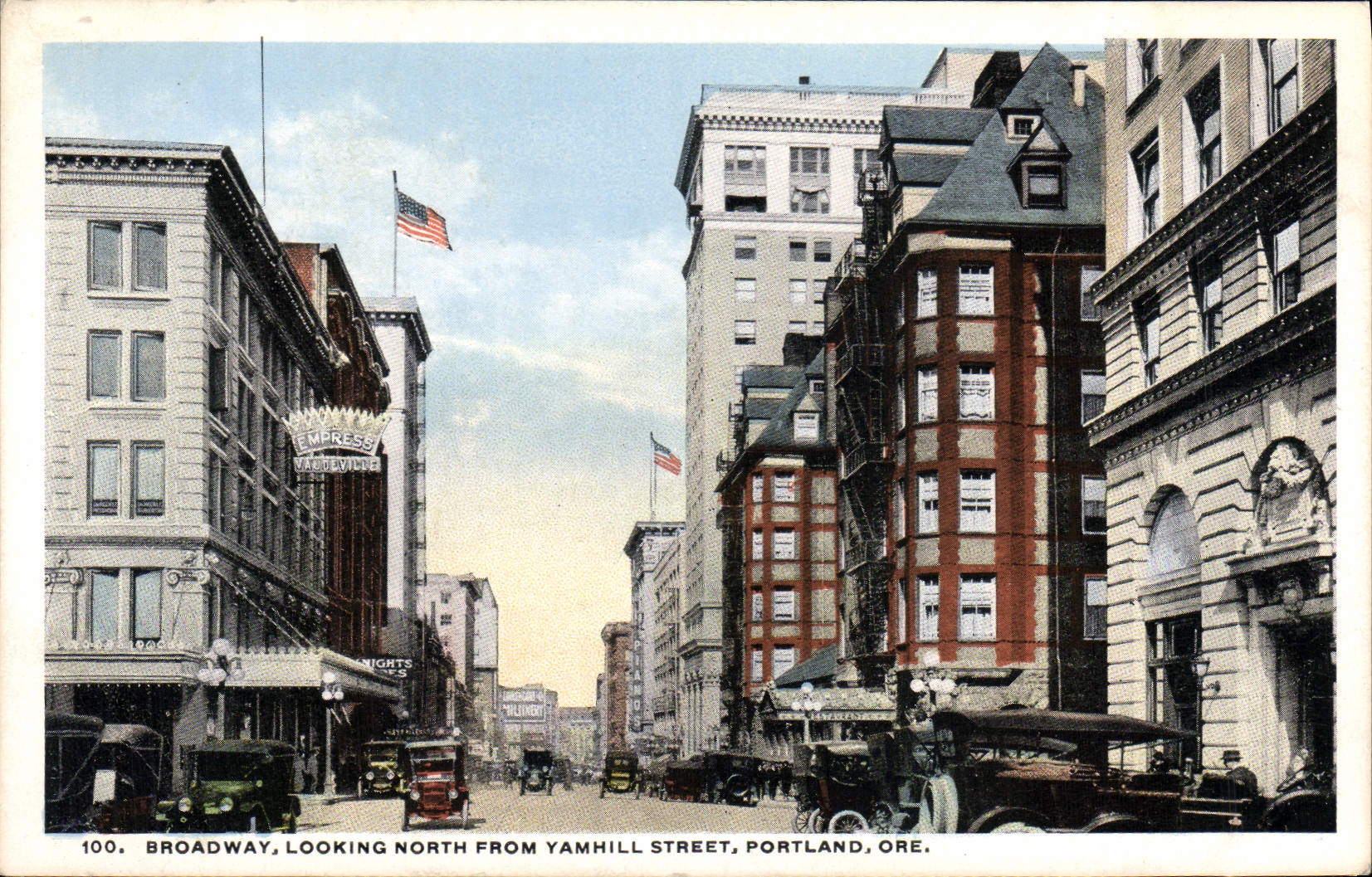 POSTAL Boradway de la VENDIMIA que parece del norte del cemento de Portland del mineral de la calle de Yamhill