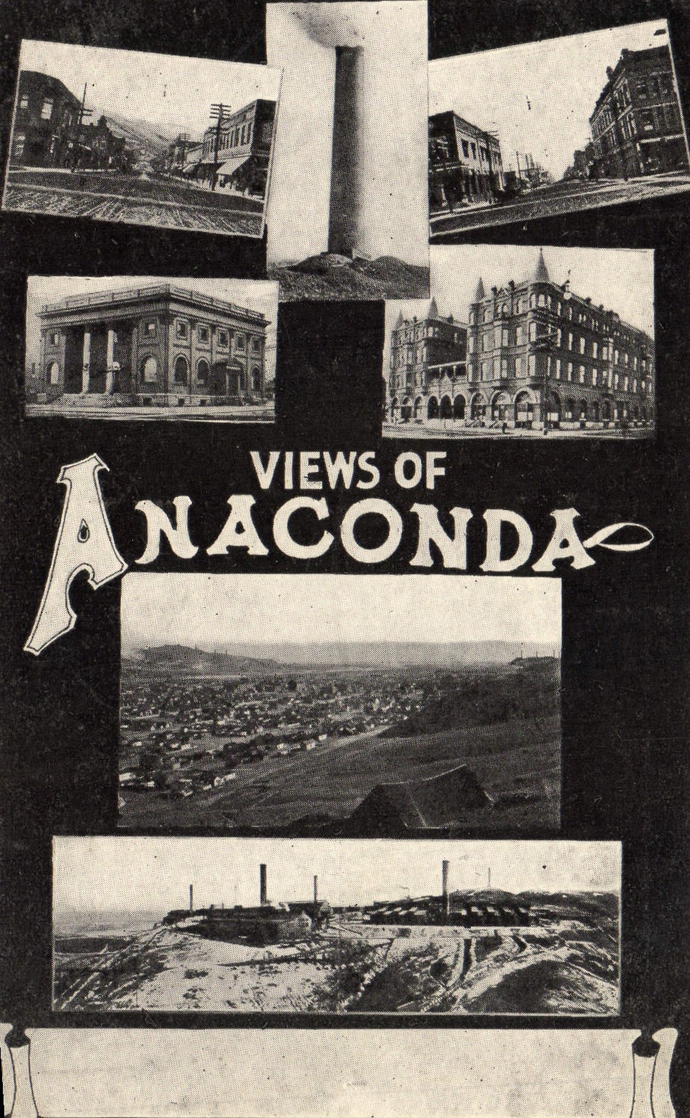 VINTAGE POSTCARD Views Off Anaconda