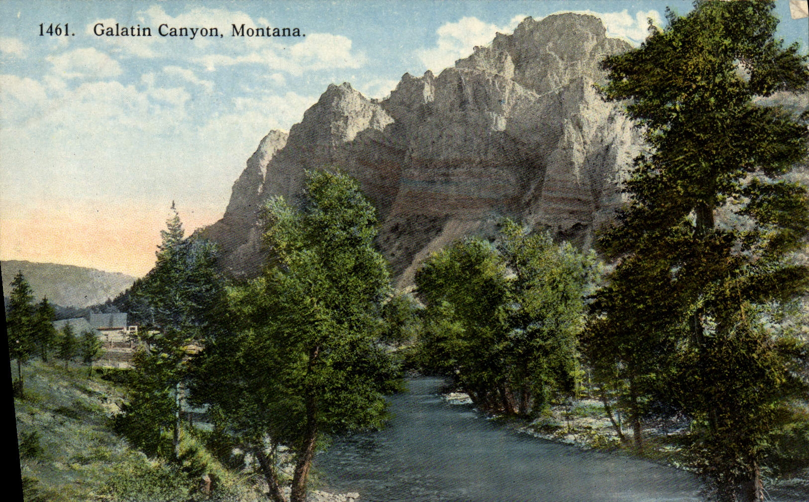 VINTAGE POSTCARD Galatin Montana Canyon