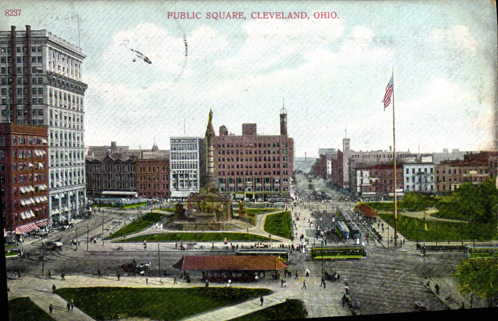 VINTAGE POSTCARD Public Public garden Cleveland Ohio