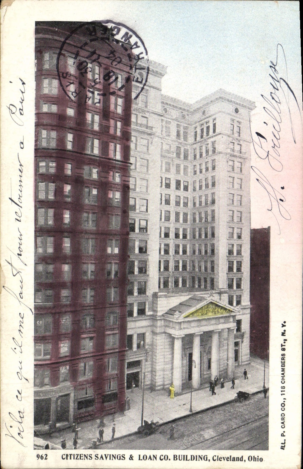 VINTAGE POSTCARD Citizens Savings Loan Co Building Cleveland Ohio