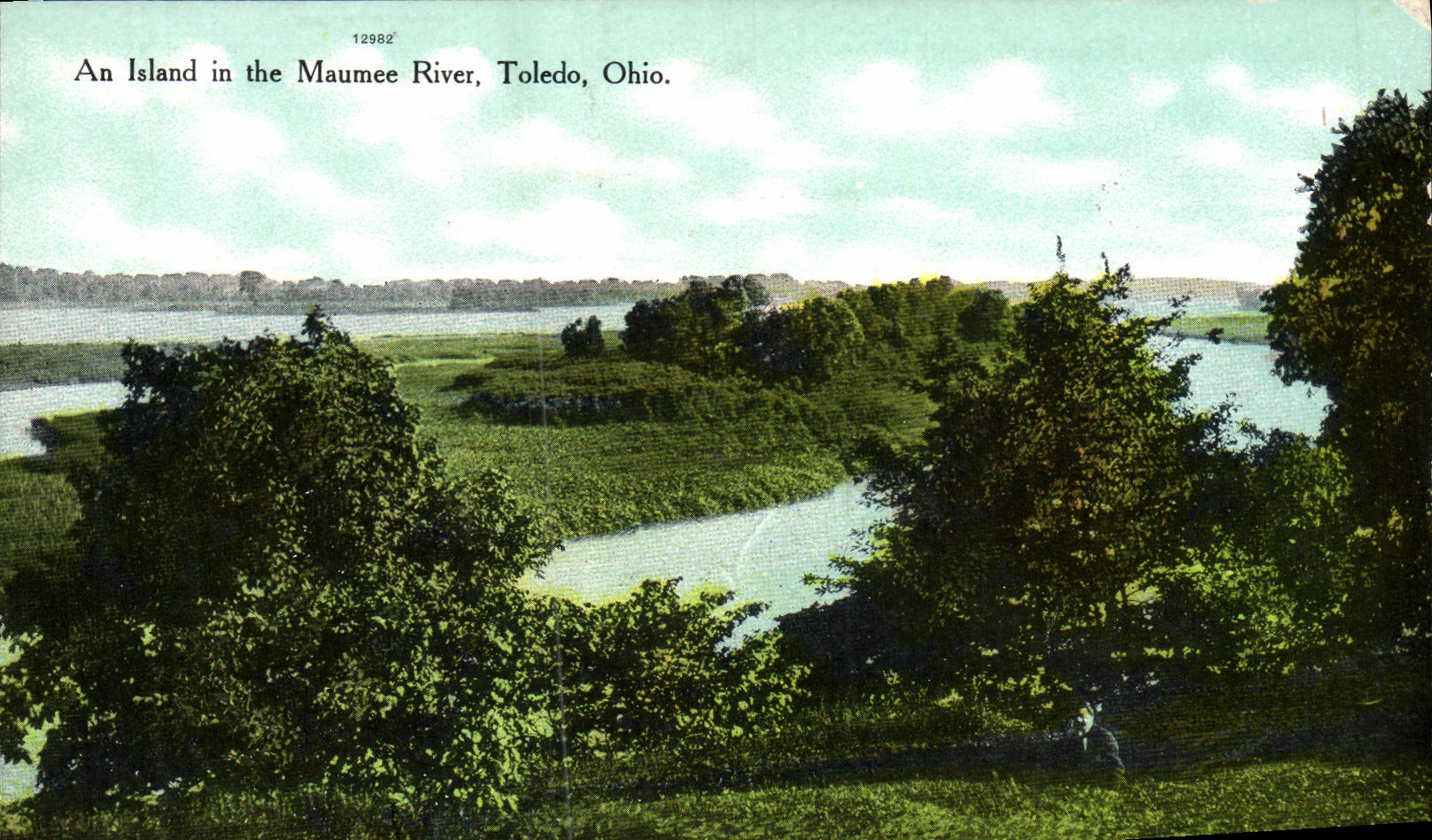 VINTAGE POSTCARD Year Island In the Maumee To rivet Toledo Ohio