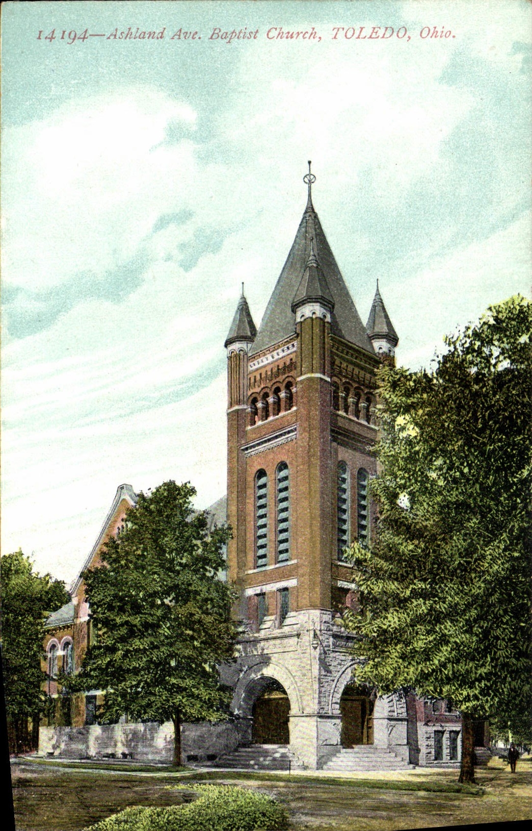 VINTAGE POSTCARD Ashland Ave Baptist Church Toledo Ohio