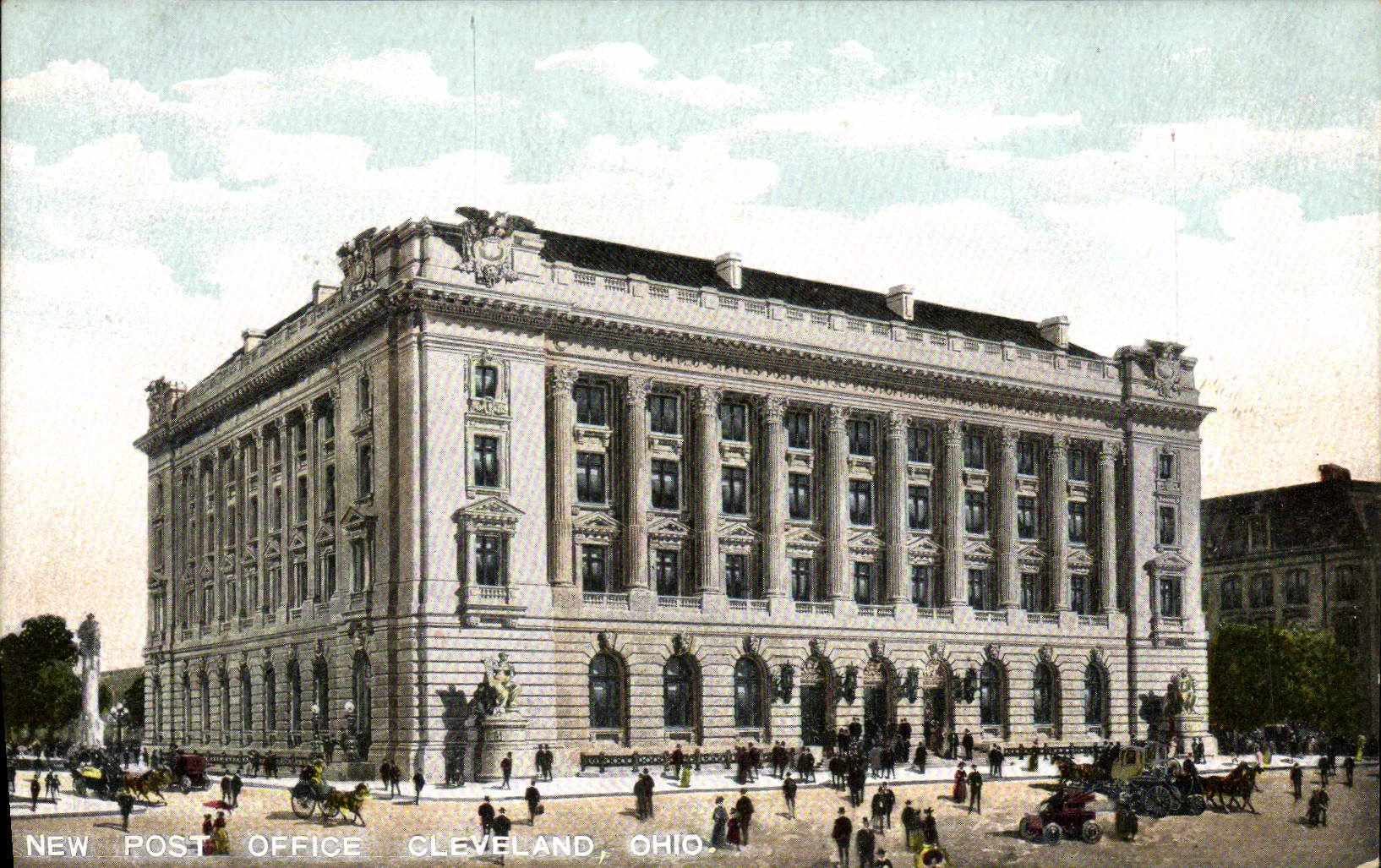 VINTAGE POSTCARD New Post Office Cleveland Ohio