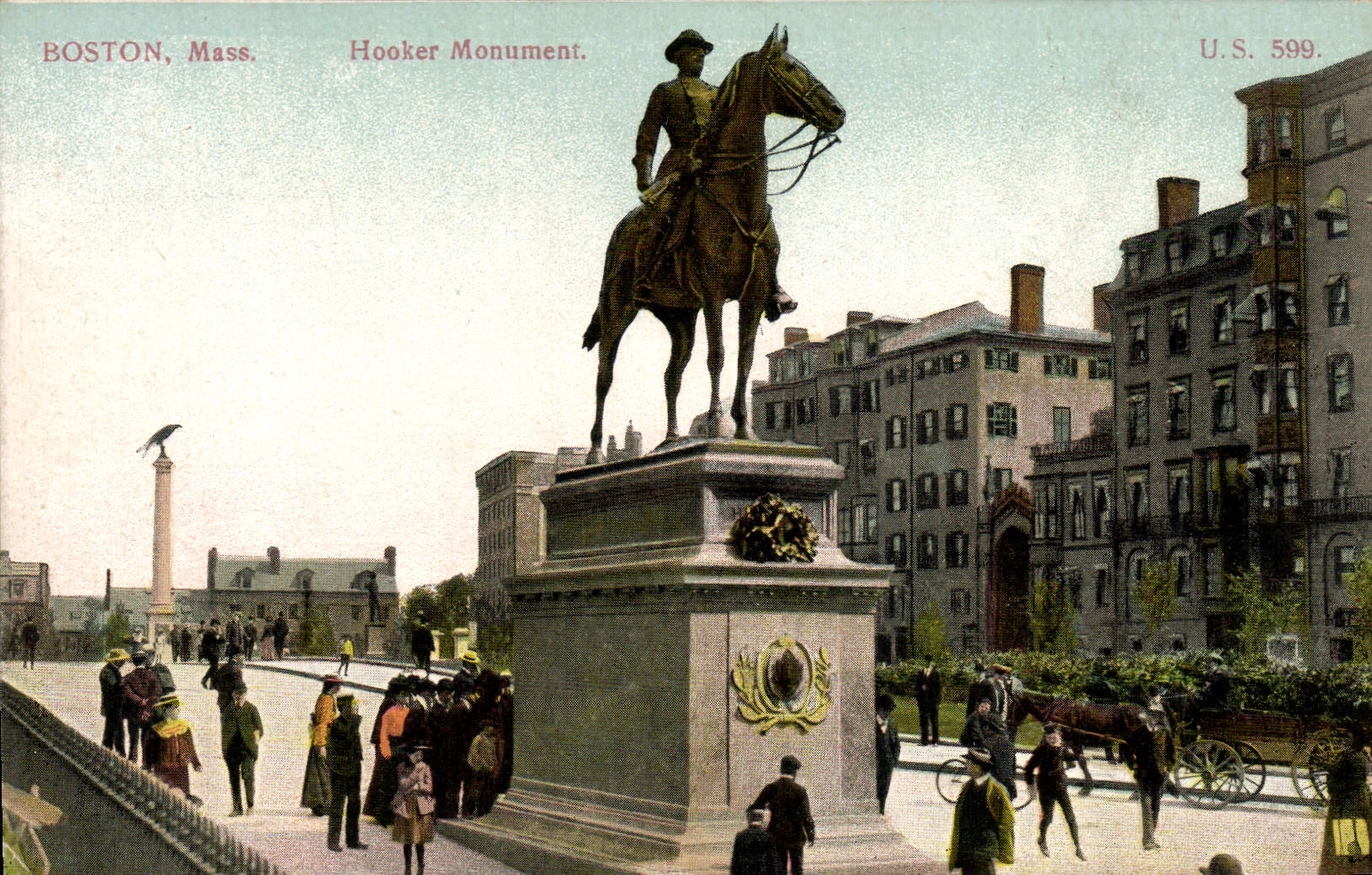 VINTAGE POSTCARD Boston Farmhouse Hooker Monument