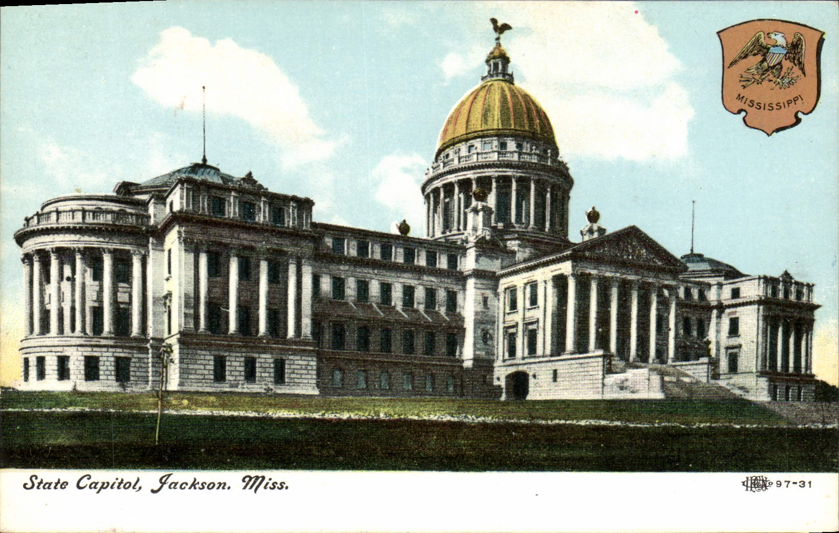 VINTAGE POSTCARD Capital State Jackson Miss