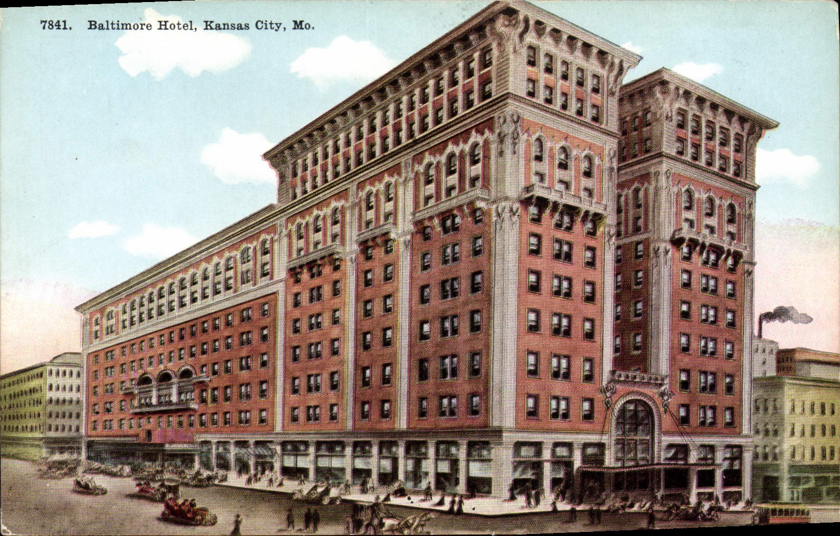 VINTAGE POSTCARD Baltimore Hotel Kansas City Mo