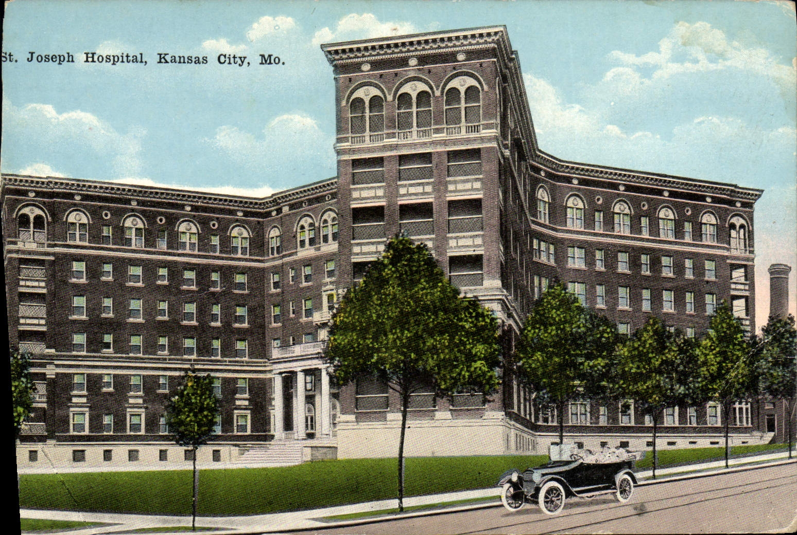 VINTAGE POSTCARD St Joseph Hospital Kansas City Mo