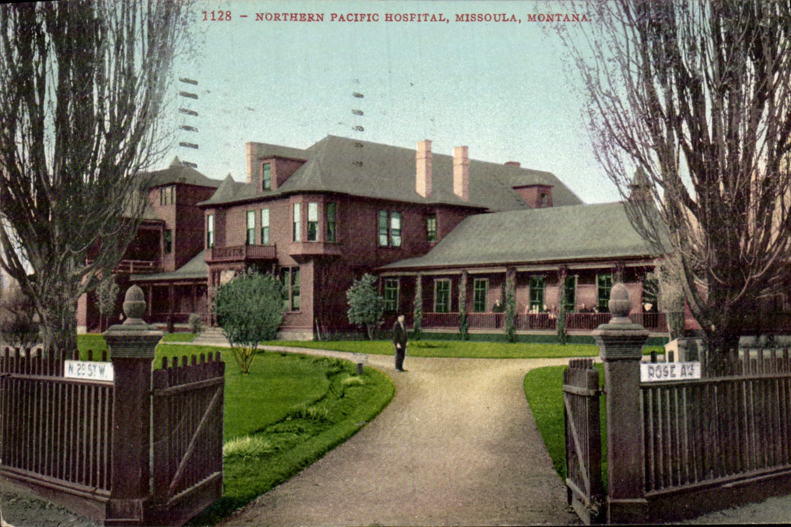 VINTAGE POSTCARD Northern Pacific Hospital Missoula Montana