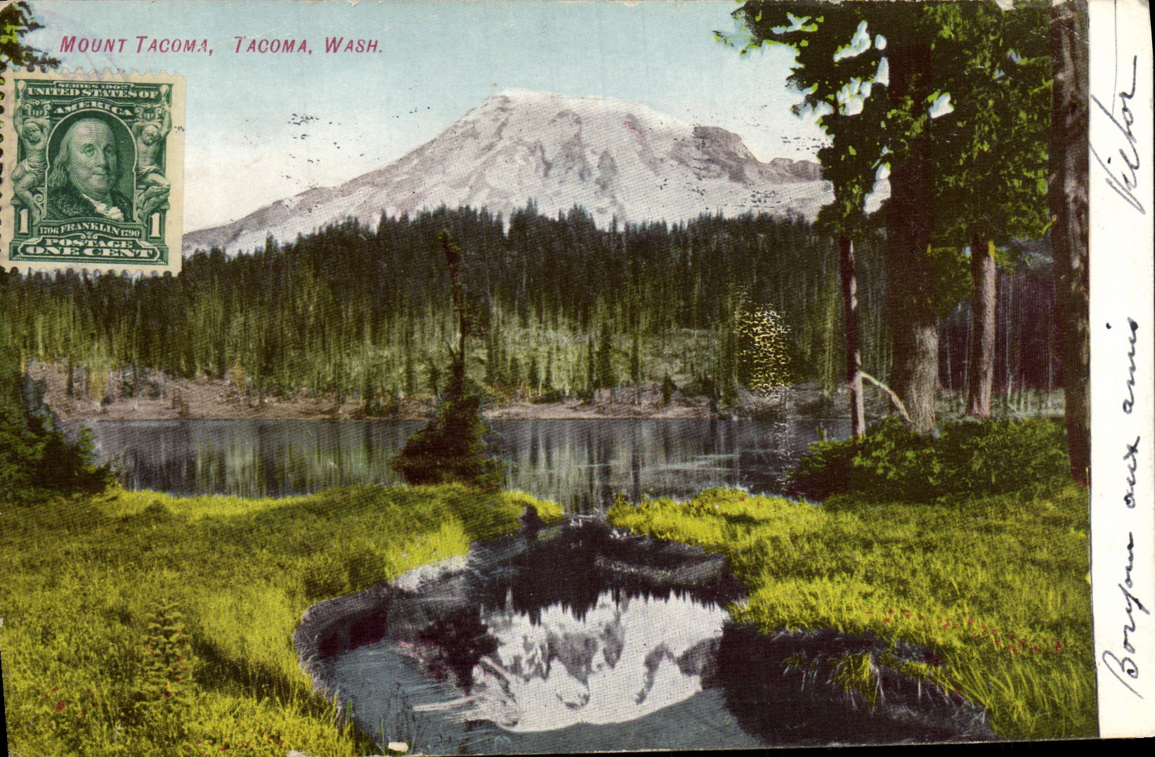 VINTAGE POSTCARD Mount Tacoma Washington