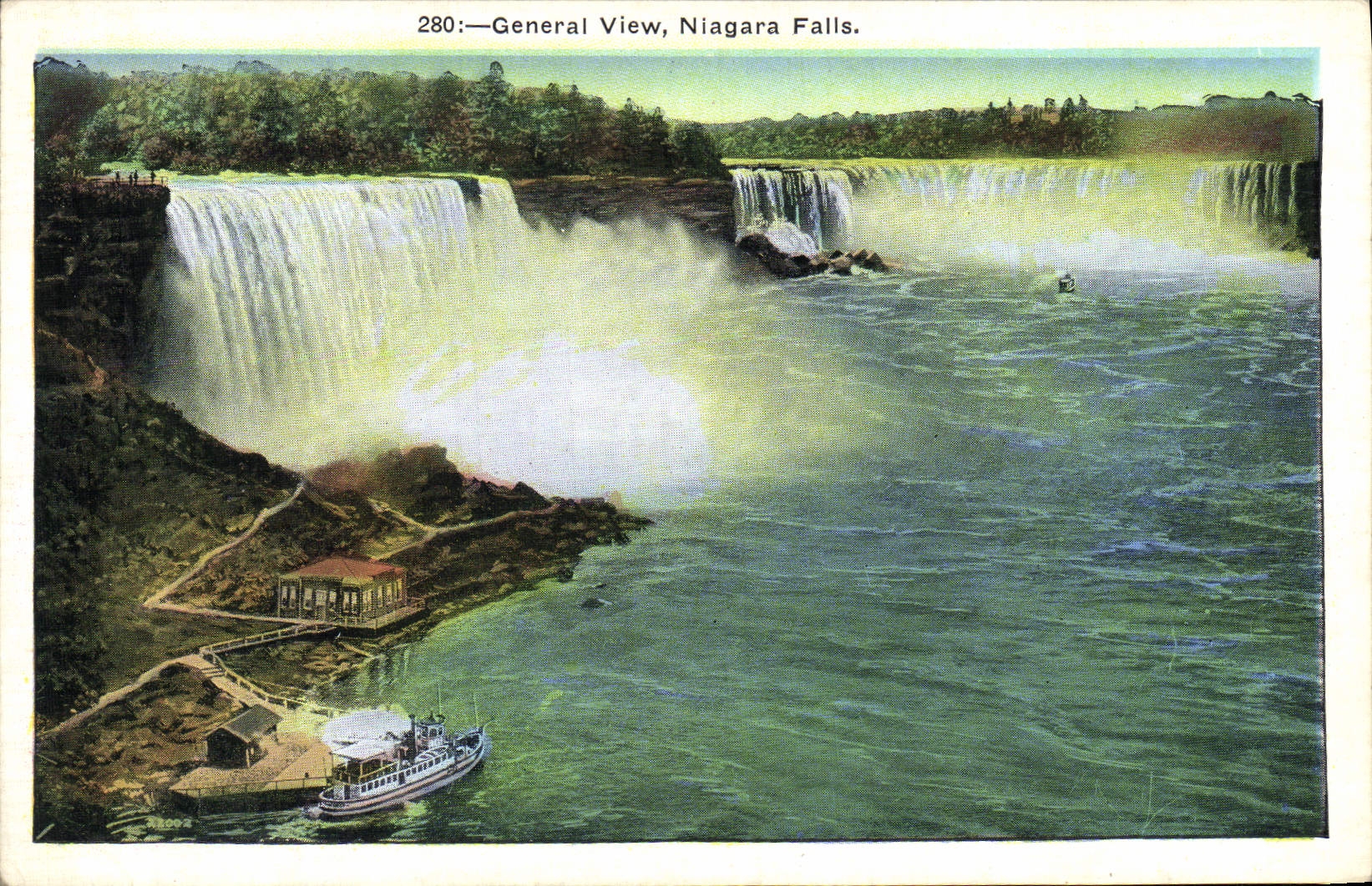 VINTAGE POSTCARD General View Niagara Falls