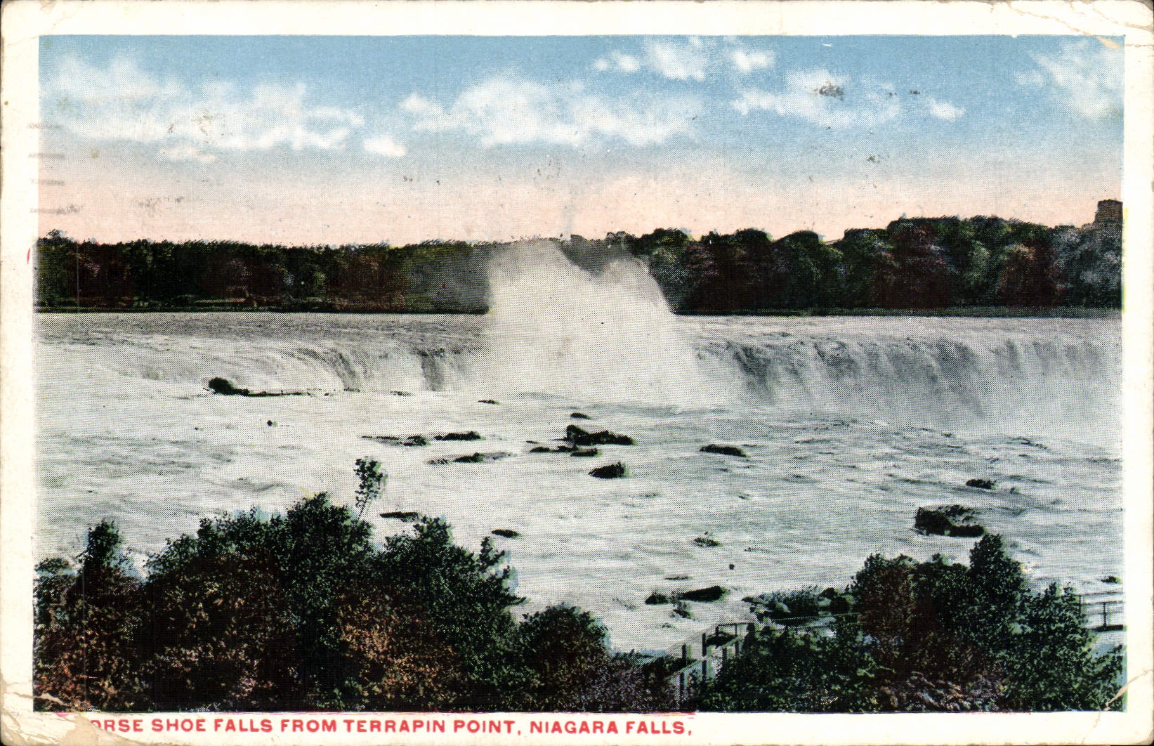VINTAGE POSTCARD Shoe Falls From Terrapin Not Niagara Falls
