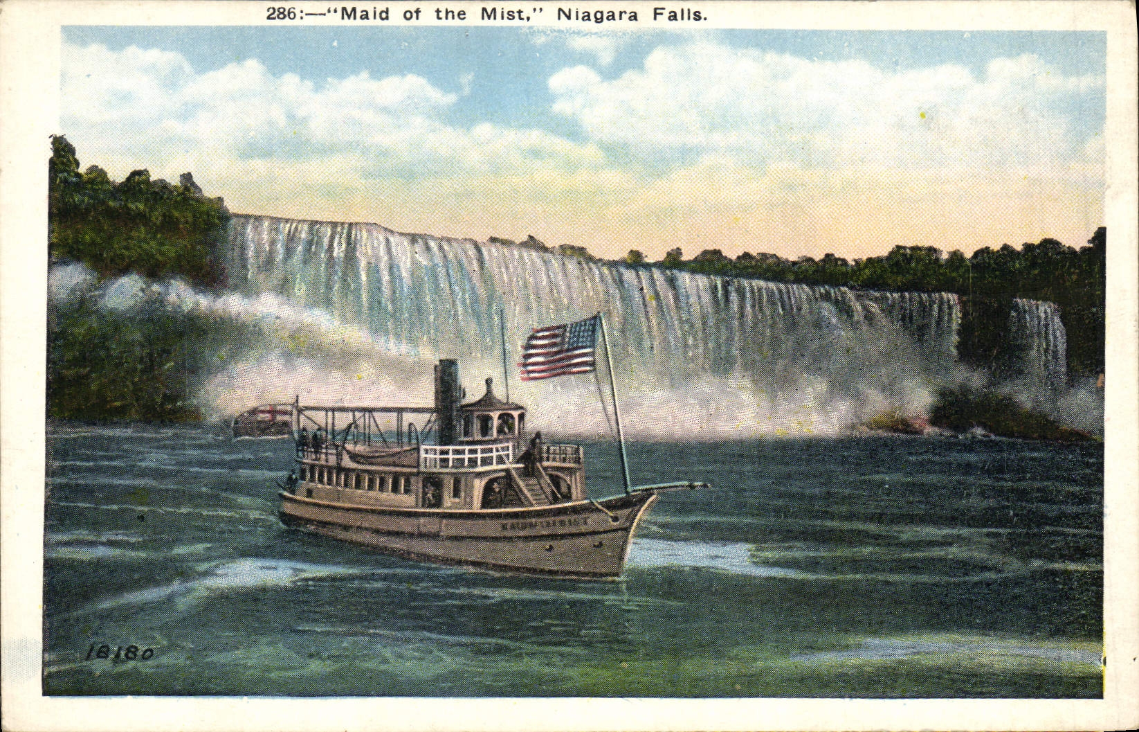 VINTAGE POSTCARD Maid Niagara Falls off the Mist Boat