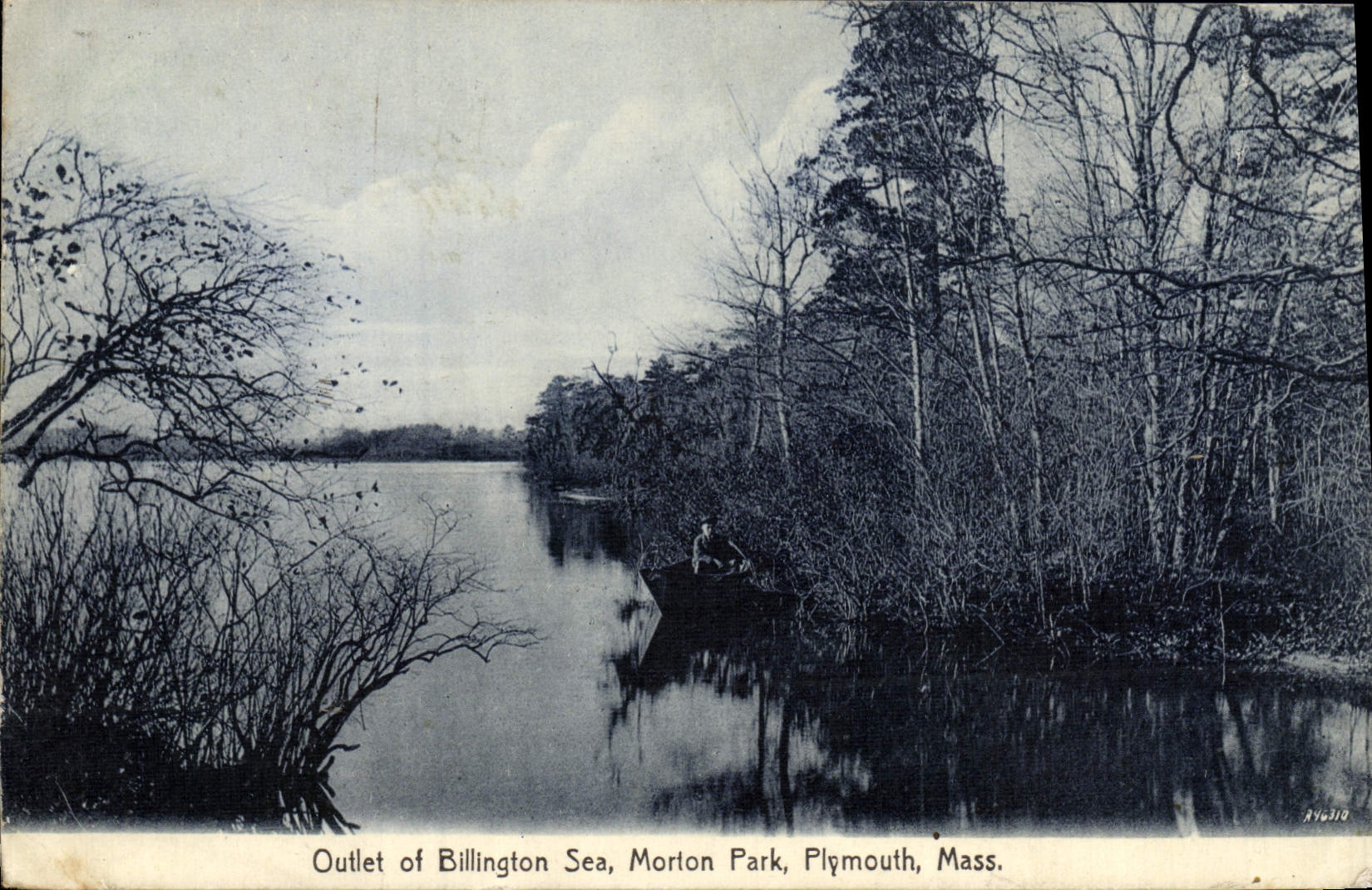 VINTAGE POSTCARD Outlet off Billington Sea Morton Park Plymouth Farmhouse