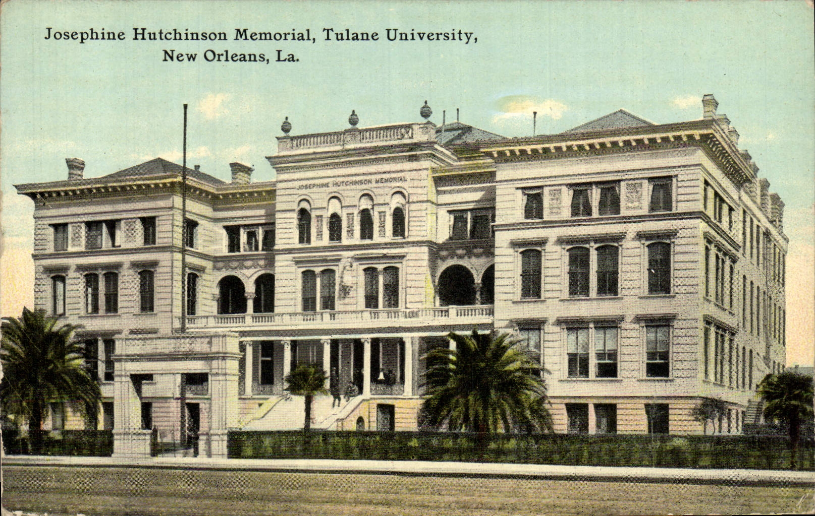 Universidad conmemorativa New Orleans de Josephine Hutchinson Tulane de la POSTAL de la VENDIMIA