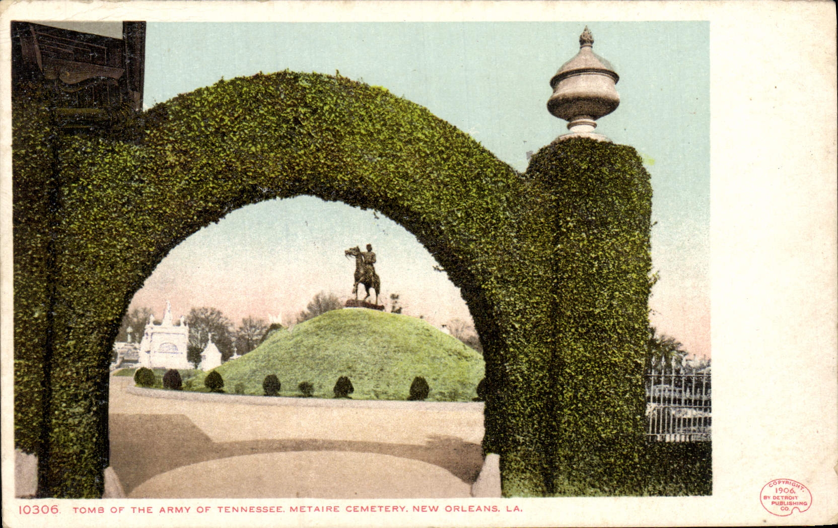 CPA Tomb of the Army of Tennessee Metaire Cemetery New Orleans