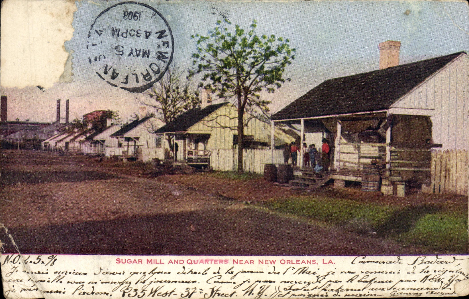 CPA Sugar Mill and Quarters Near New Orleans