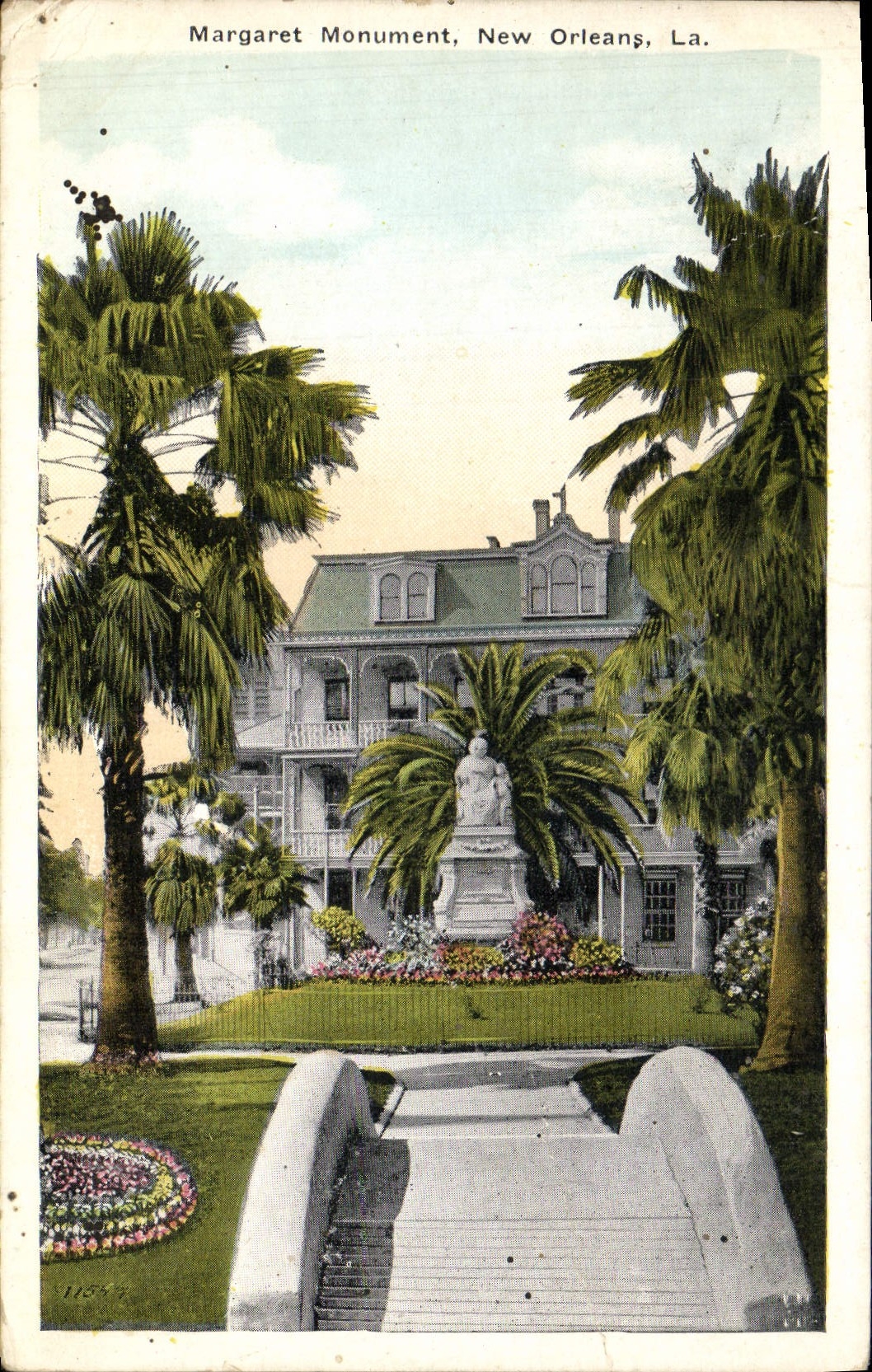 VINTAGE POSTCARD Margaret Monument New Orleans