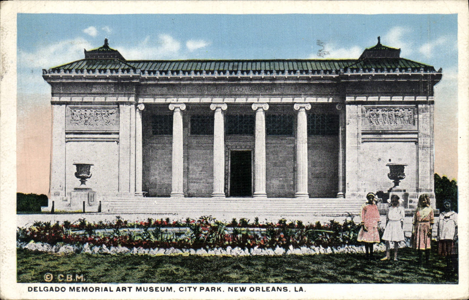 Parque conmemorativo New Orleans de la ciudad del museo de arte de Delgado de la POSTAL de la VENDIMIA