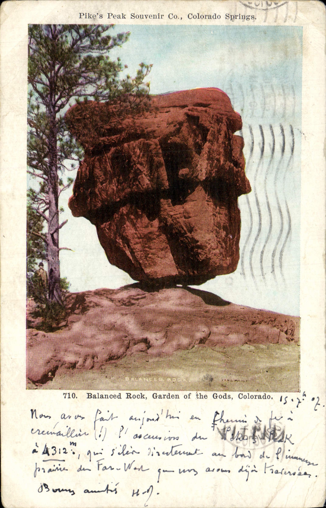 Recuerdo máximo Colorado Springs de Pike S de la POSTAL de la VENDIMIA