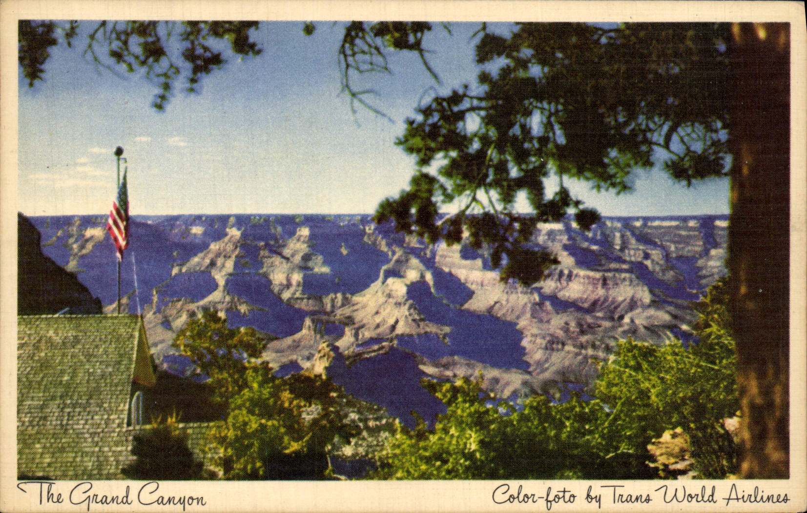 POSTAL de la VENDIMIA las líneas aéreas grandes del byWorld del foto del color de la barranca