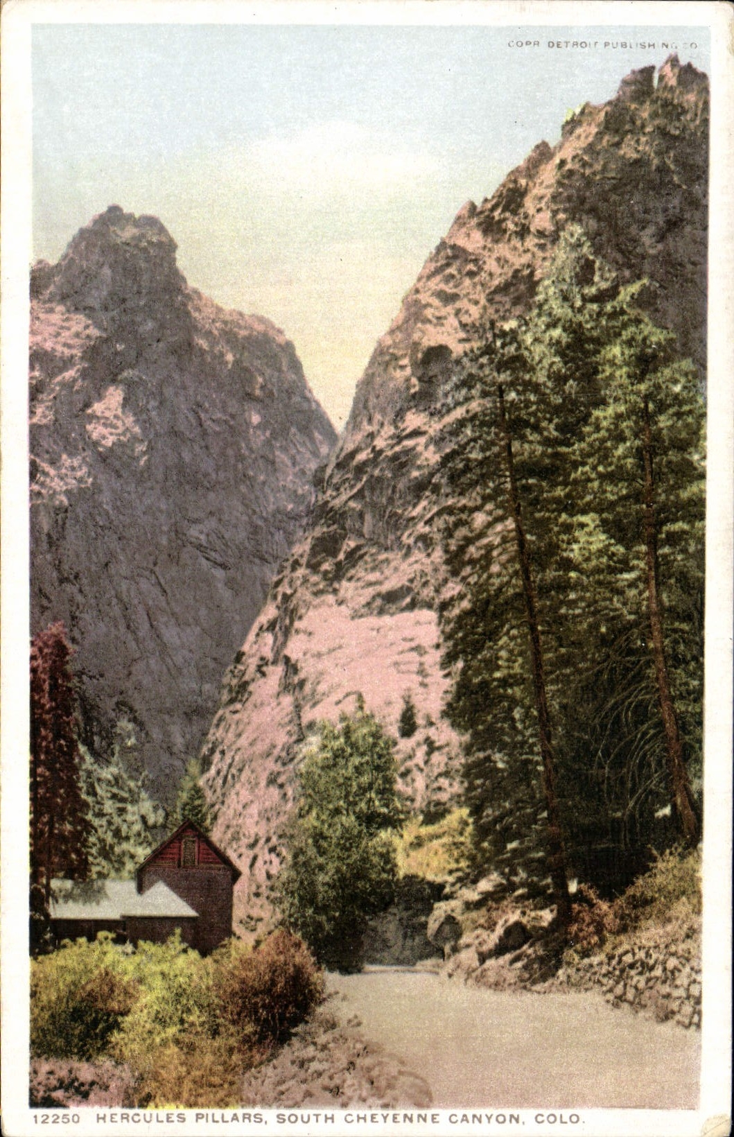 Barranca del sur de Cheyenne de los pilares de Colorado Hércules de la POSTAL de la VENDIMIA
