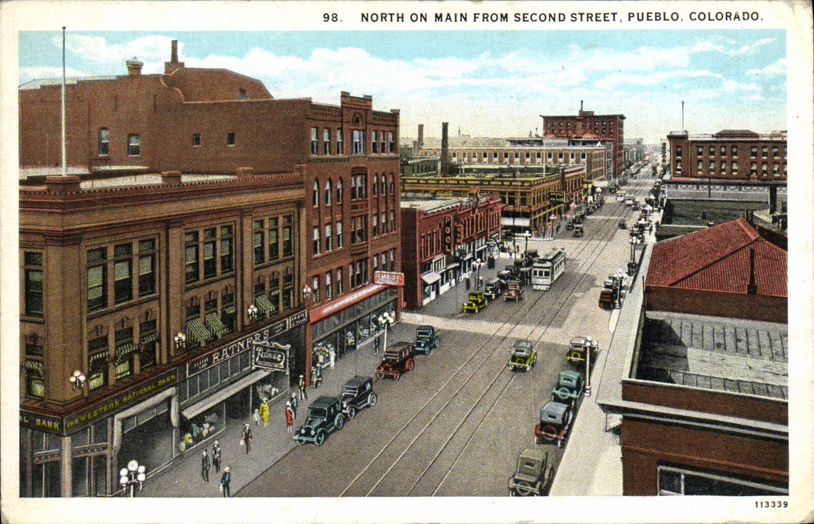Mano del norte de la POSTAL de la VENDIMIA una a partir del segunda pueblo Colorado de la calle