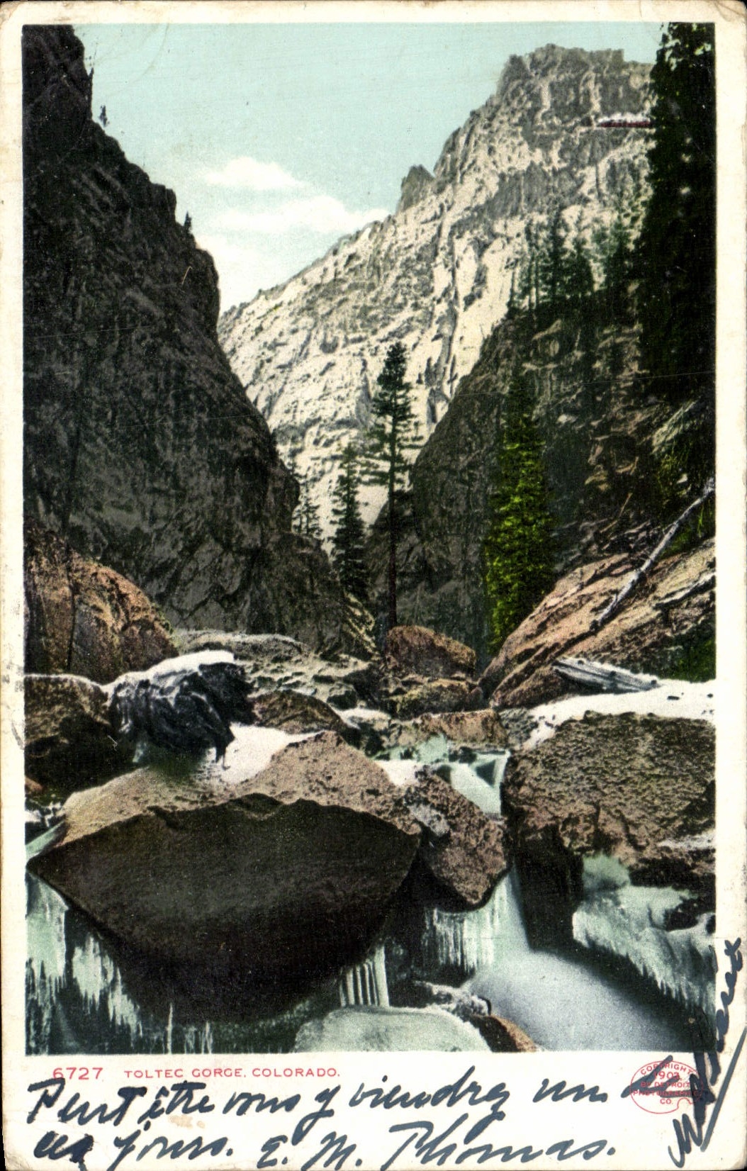 La POSTAL Toltec de la VENDIMIA Gorges Colorado