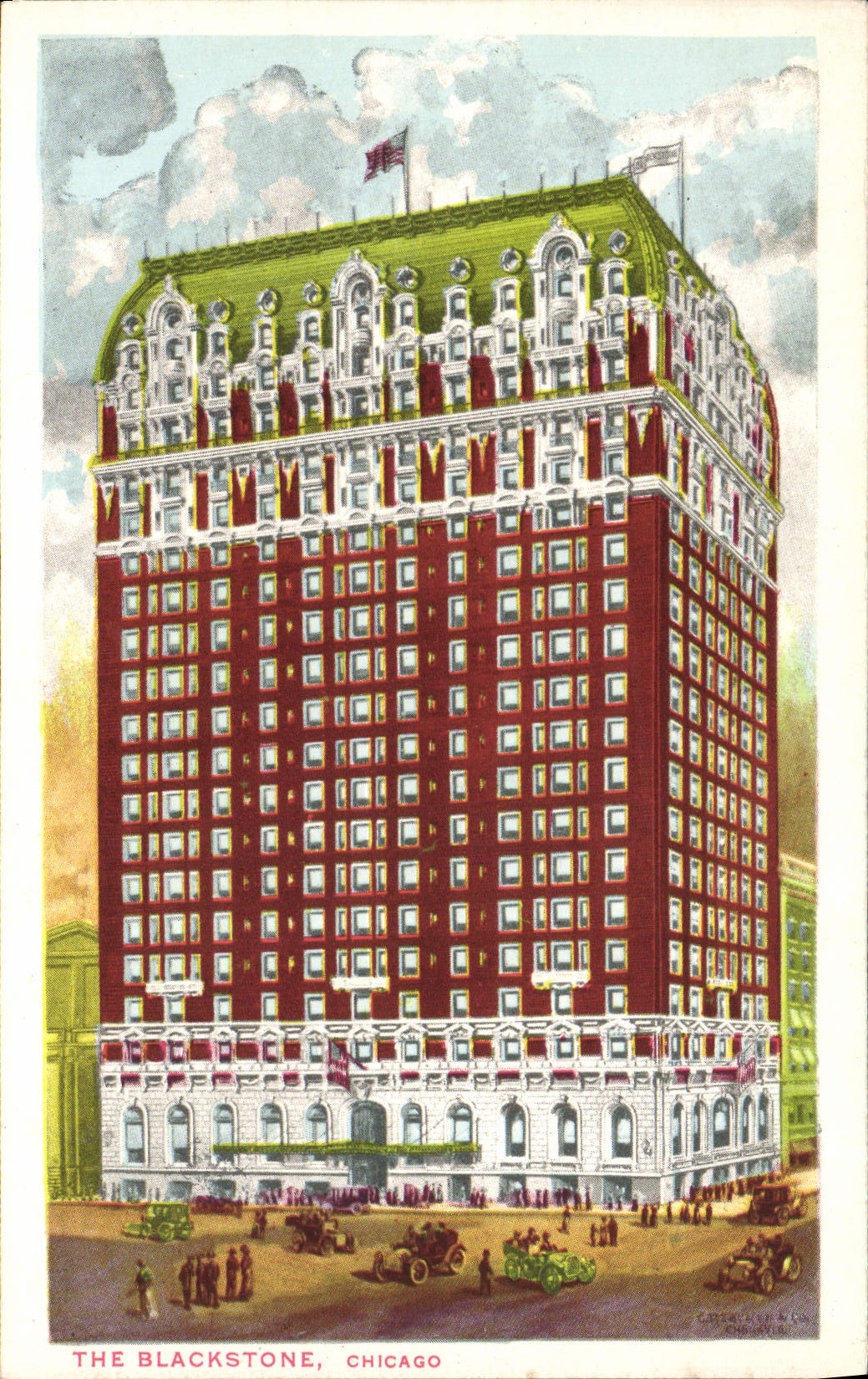 VINTAGE POSTCARD Chicago The Blackstone