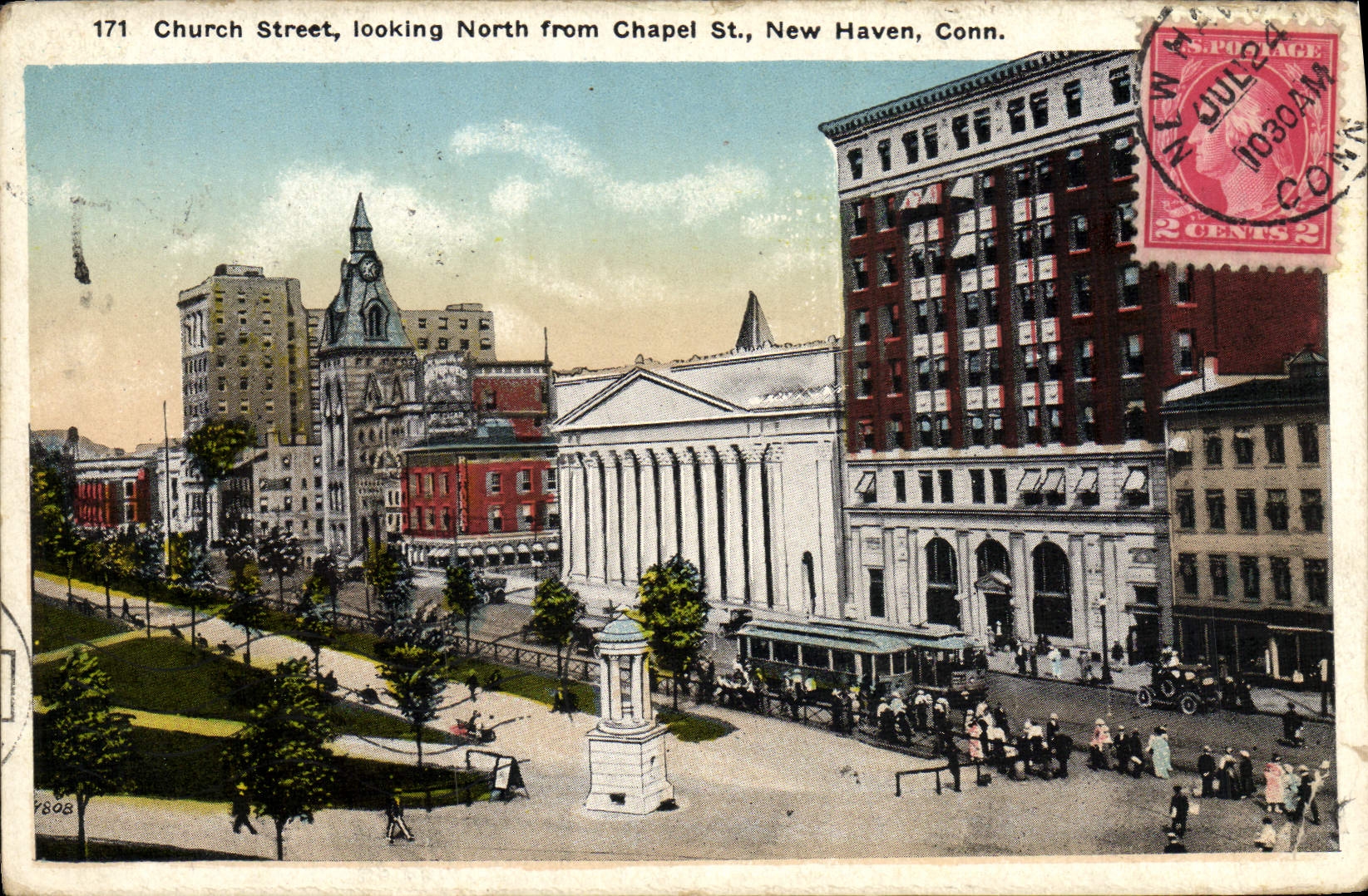CPA Church Street looking North from Chapel New Haven Conn