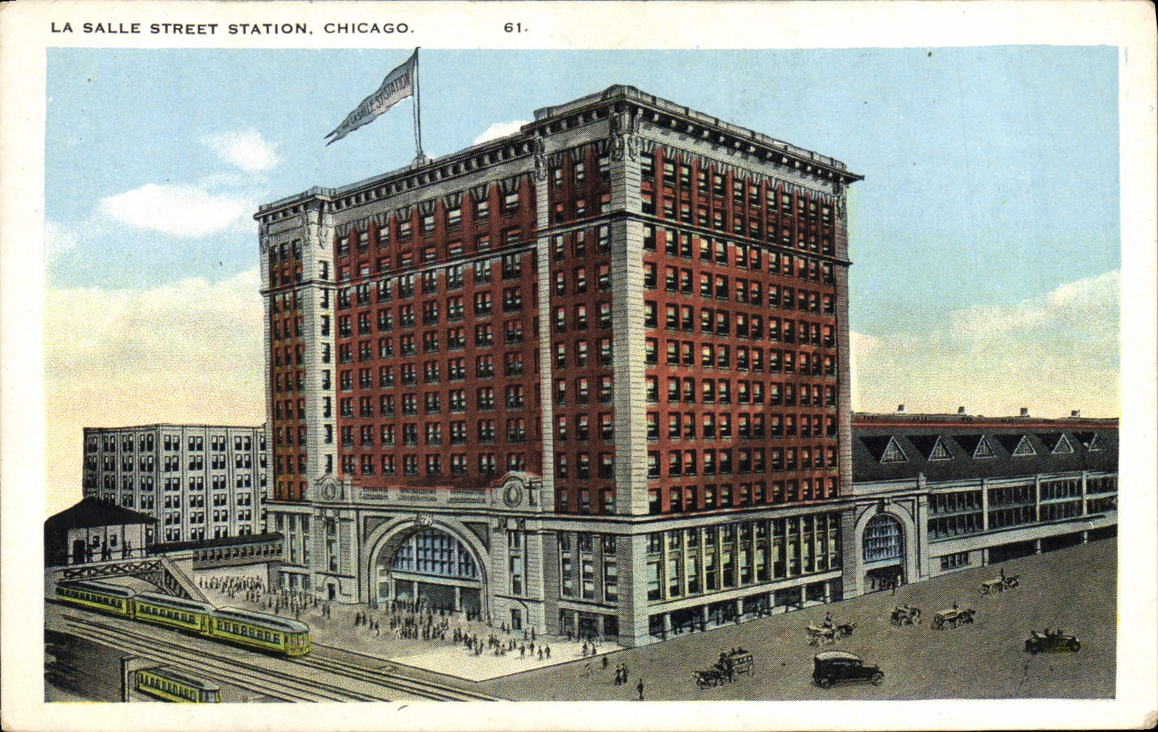VINTAGE POSTCARD Chicago the Room Street Station