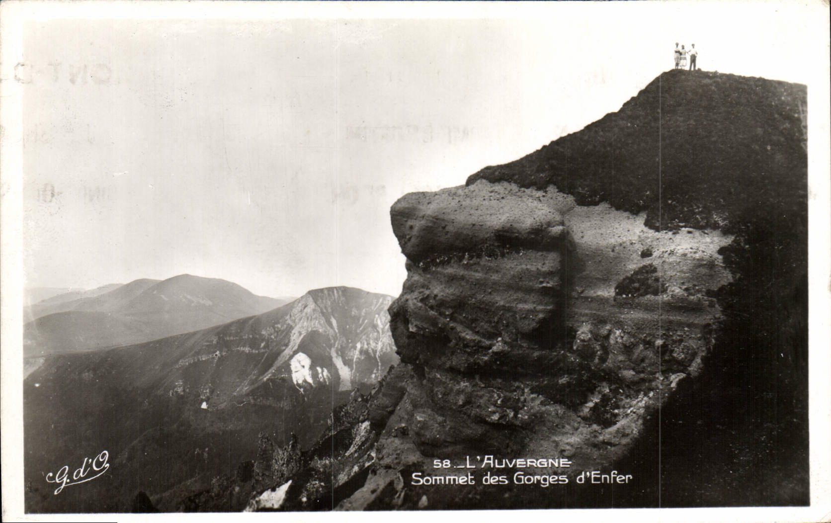 VINTAGE POSTCARD Auvergne Summit of the Falls of Hell
