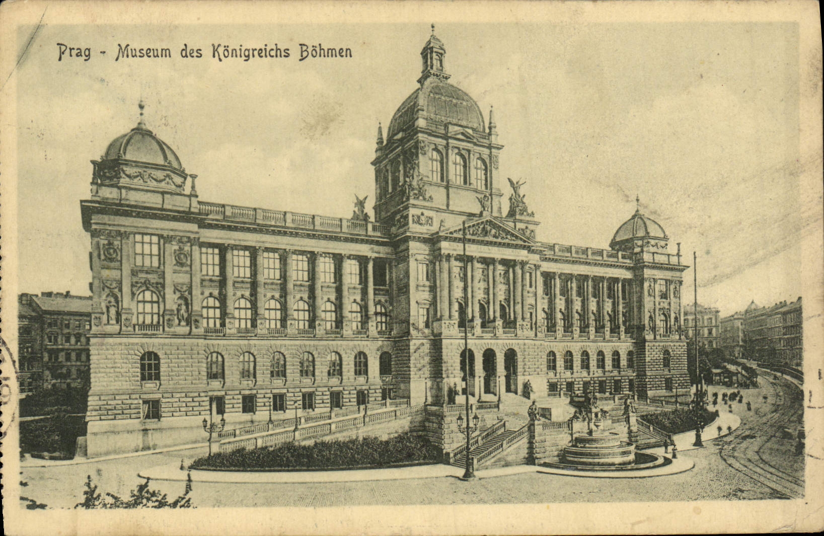 VINTAGE POSTCARD Prag Museum of Konigreichs Bohmen