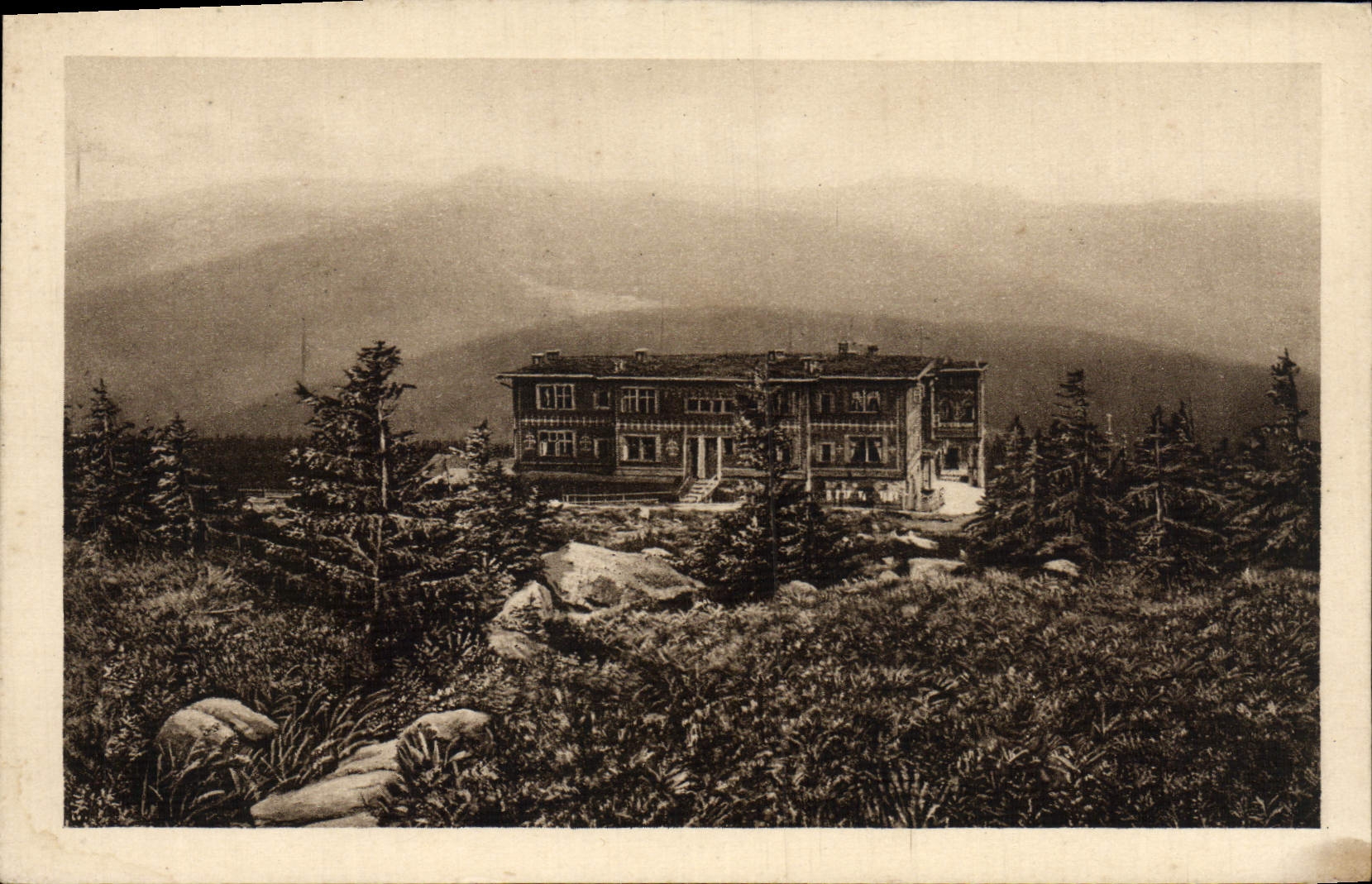 POSTAL Riesengebirge Peterbaude de la VENDIMIA