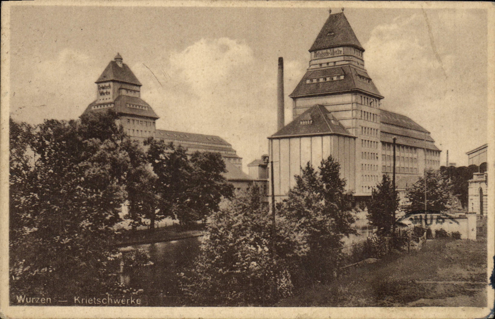 VINTAGE POSTCARD Wurzen Krietschwerke