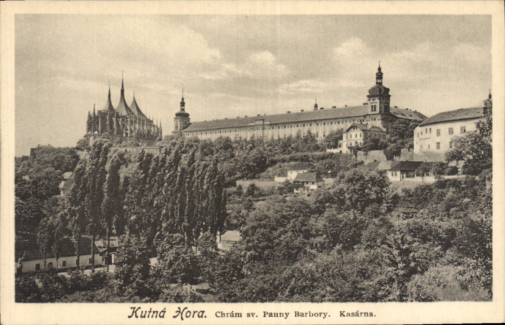 POSTAL Kutna Hora Chram SV Panny Barbory Kasarua de la VENDIMIA