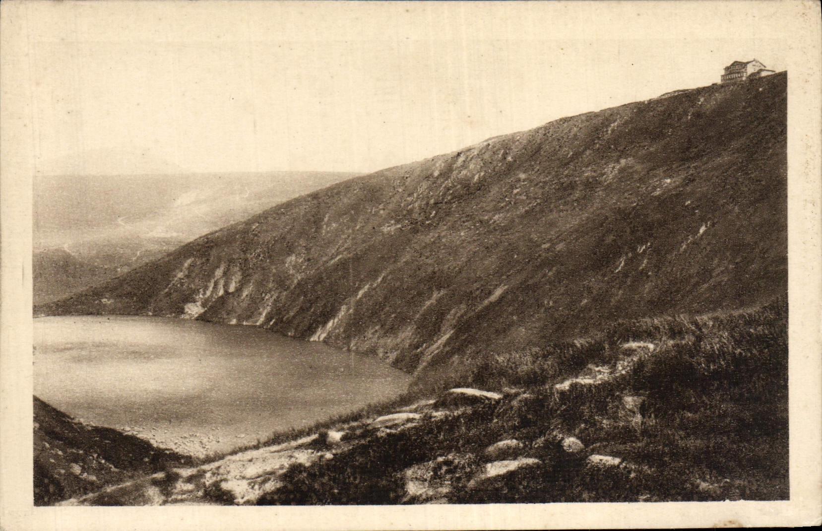 CPA Riesengebirge Grosser Teich Mit Prinz Heinrich Baude