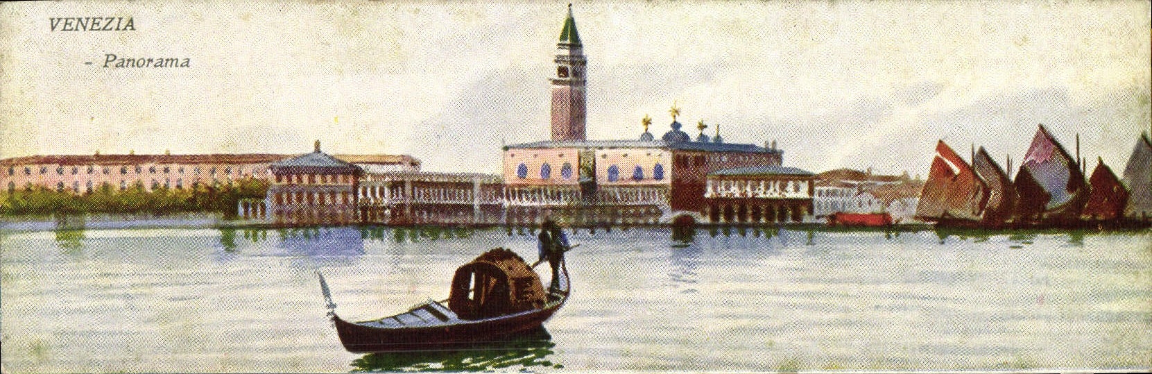 VINTAGE POSTCARD Venezia Panorama