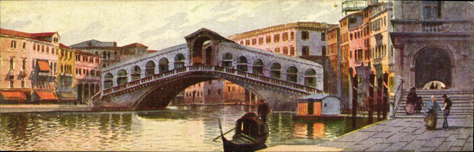 VINTAGE POSTCARD Venezia Big shot Rialto