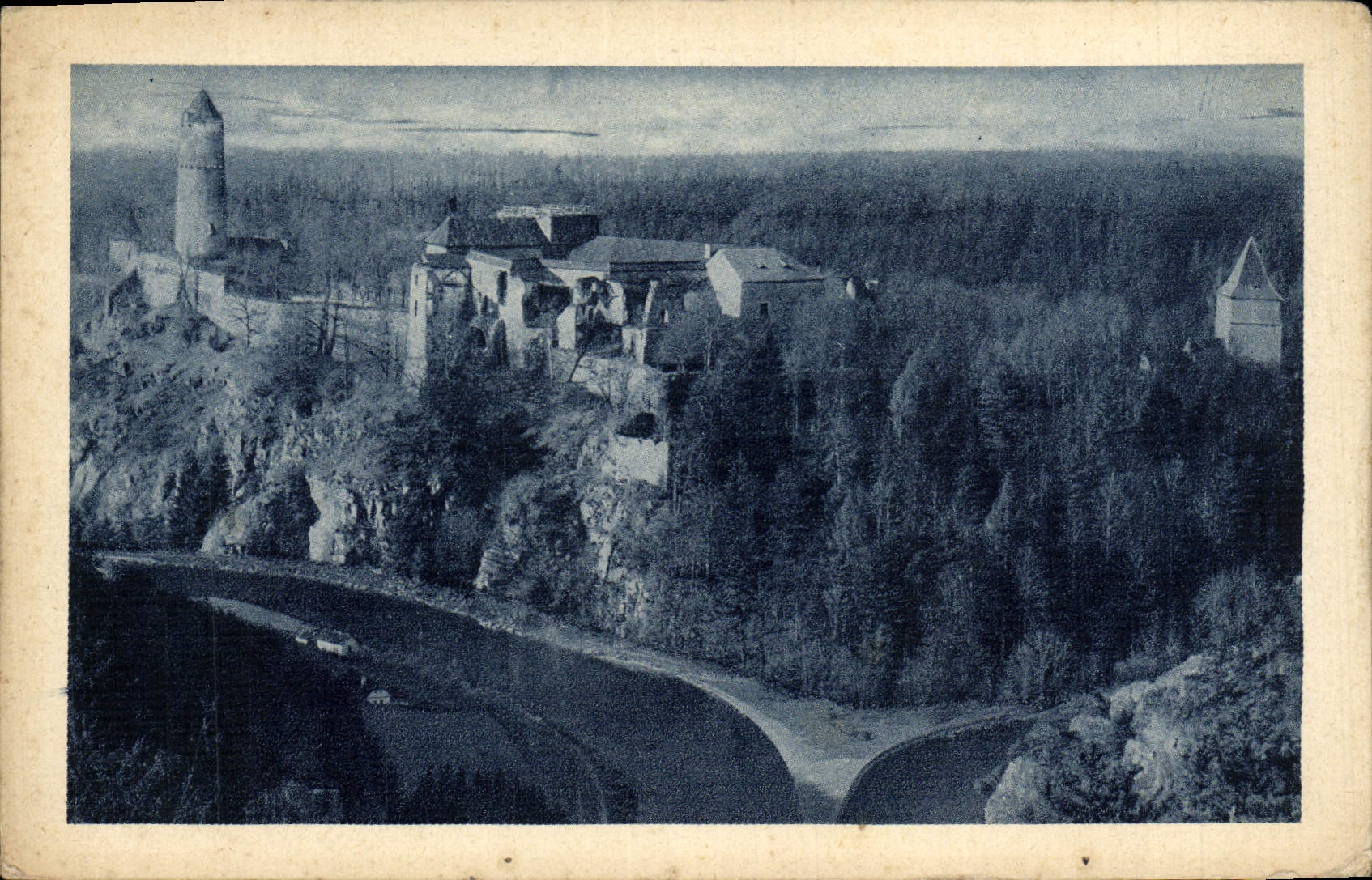 POSTAL Hrad Zvikov Stok Vltavy S Otavou de la VENDIMIA
