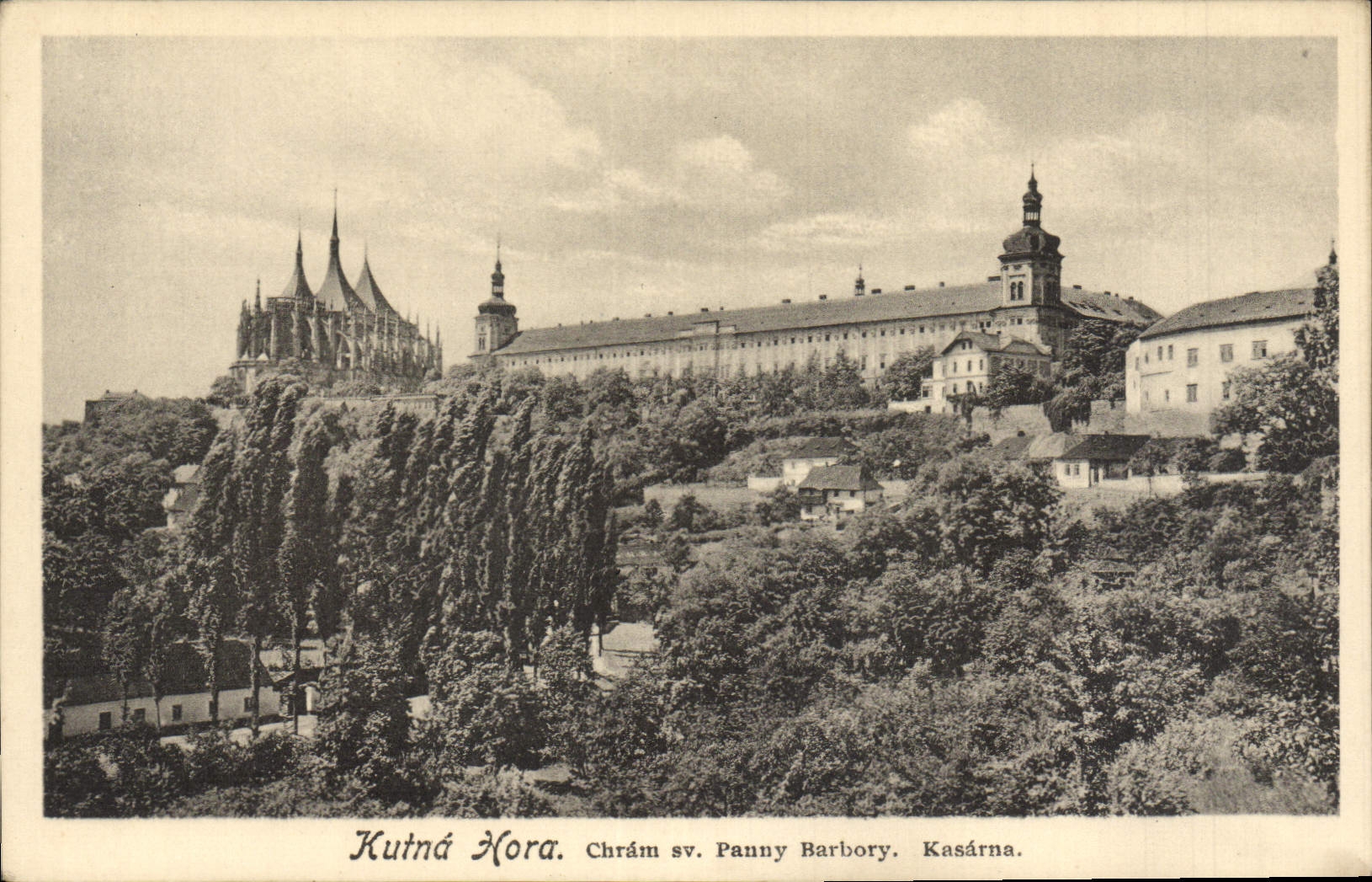 CPA Kutna Hora Chram Sv Panny Barbory Kasarna
