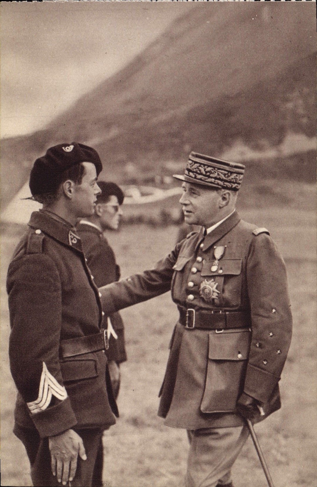 VINTAGE POSTCARD General Gamelin Vice President Of the Superior council Of the war Militaria Alpine hunter