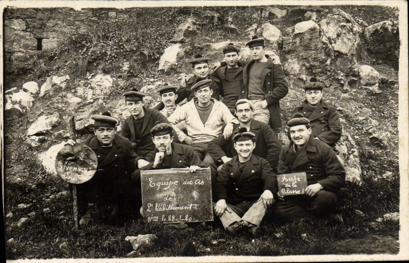 Postal photo equipo de los as marinas de arropar Militaria