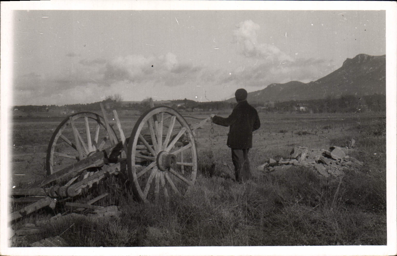 Postal photo carro del hombre